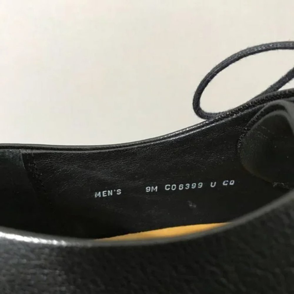 SOLD❌❌❌ Cole Haan Black Beckett Split Toe Leather 3 Eyelet Oxfords Sz-9M - Picture 7 of 8